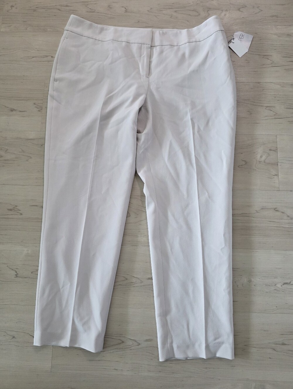 Kasper Womens 18 White Parchment Straight Leg Dress Pants Career NWT